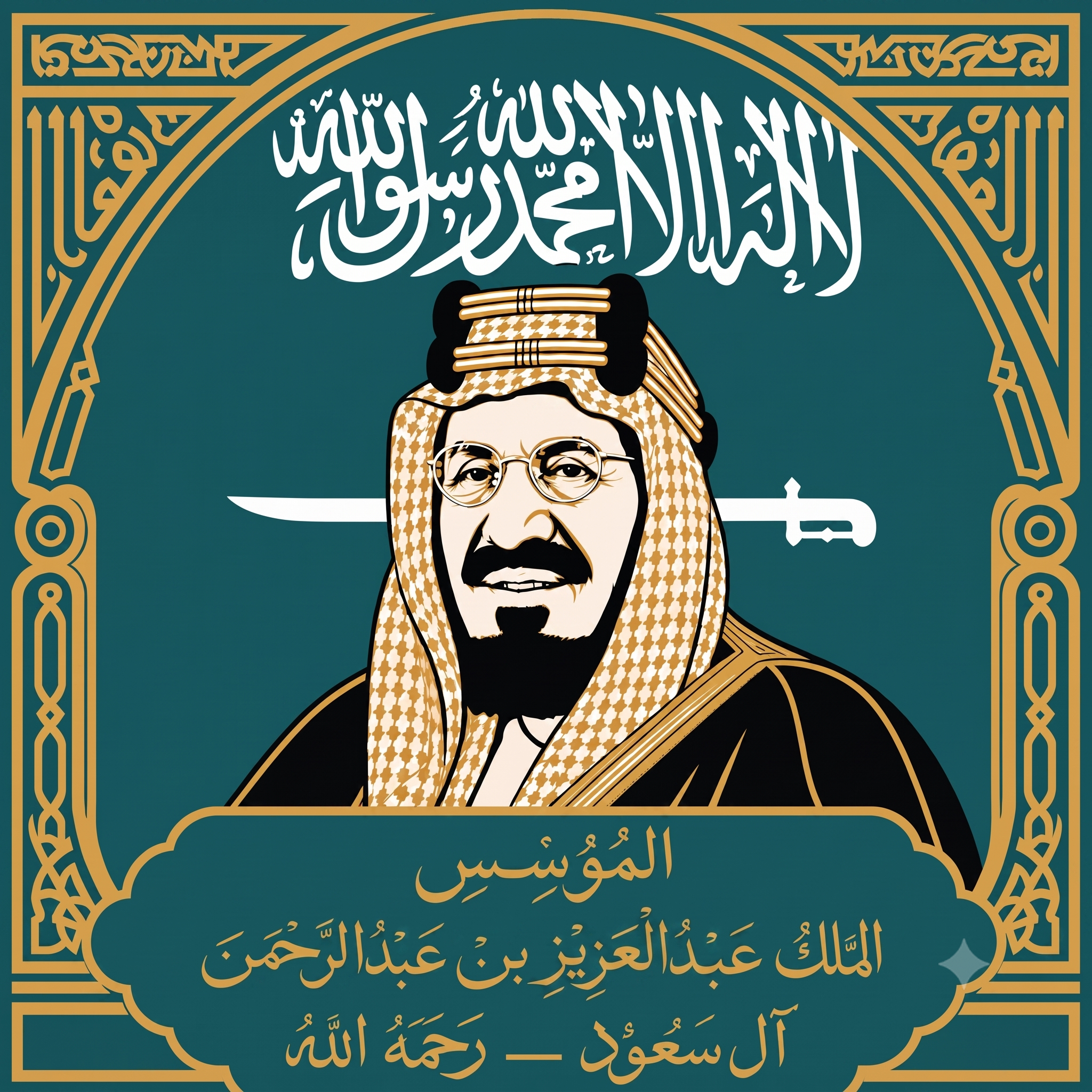 Portrait of King Abdulaziz Al Saud
